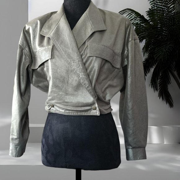 80's LA BELLE FASHION INC. 2PC Olive Skirt/Jacket Size Small - Picture 2 of 14